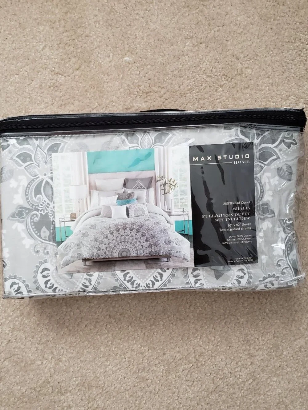 NEW Max Studio Shalia Full / Queen duvet and shams bedding set boho home